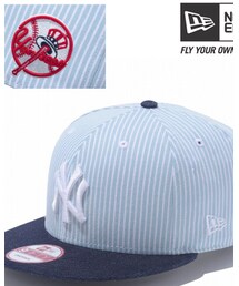 NEW ERA | 9FIFTY Snap Back Cap White Logo New York Yankees ニューエラ 950 スナップバック ホワイトロゴ ニューヨークヤンキース カラー Light Blue Hickory Indigo Denim(キャップ)