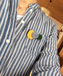 studio CLIP | リネンシャンブレーストライプワンピース(ワンピース)