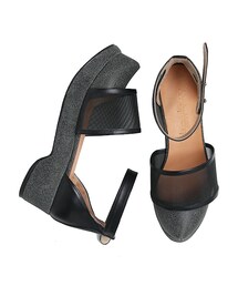 FLAT APARTMENT | S13A-CM002. platform shoes with floating band(サンダル)