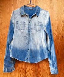 no brand | グラデーションのデニムシャツ(シャツ/ブラウス)