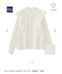 GU | ラッフルショルダーシャツ(シャツ/ブラウス)