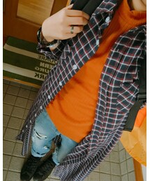 no brand | シャツワンピース