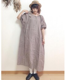 閉じて着るとこんな感じ 𓇬﻿ | ワンピース/ドレス