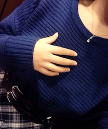 earth music&ecology | ・ラウンドヘムハイネックニット(ニット/セーター)