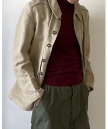 1950s French linen hunting jacket | ミリタリージャケット