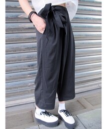 Itmania | 綁帶九分寬褲(その他パンツ)