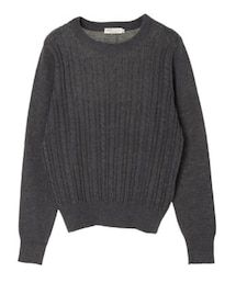 earth music&ecology | earth music&ecology ナローケーブルニットプルオーバー （Charcoal Gray）(¥1990)  (ニット/セーター)