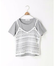 Samansa Mos2 blue | Tシャツ/カットソー