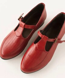 nana | Red leather shoes(モカシン/デッキシューズ)
