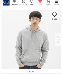 GU | スウェットプルパーカー(パーカー)
