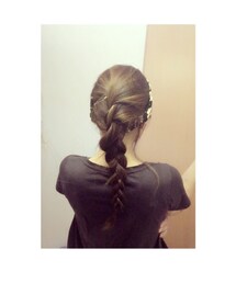 慣れないヘアアレンジ(笑)💕 | その他