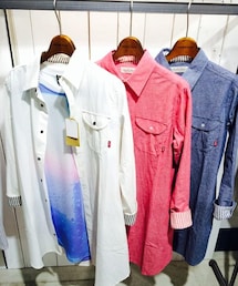 DOUBLE NAME | ダンガリーシャツワンピース(シャツワンピース)