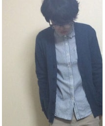 もらいもの | 貰った青ストライプシャツ(シャツ/ブラウス)