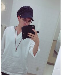 針金入りのキャスケット | 針金入りのキャスケットなので、無限に形を作れるんです(o^^o)(キャスケット)