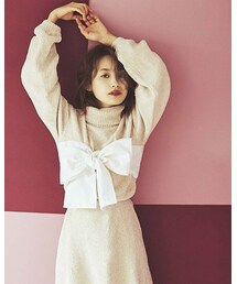merry jenny | リボンは自分で結ぶタイプなので、結び方で印象を変えて遊んでいただけたらなぁと🎀🎀🎀リボンってキュンとする！(ワンピース)