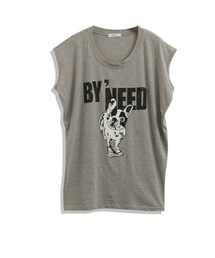 QUEEN SHOP | 灰色狗狗T恤(Tシャツ/カットソー)