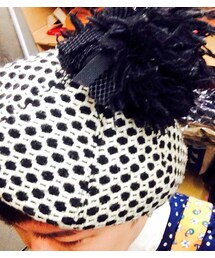 ニットレースベレー帽(ハンチング/ベレー帽)