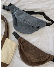 DAISO | ウエストバッグ(コーデュロイ )(ボディバッグ/ウエストポーチ)