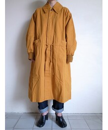 Kubuni NO4. ”French military”アーミーコート・MUSTARD(ステンカラーコート)