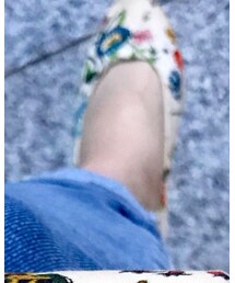 GUCCI | vintage flora オープントゥのローウェッジパンプスサンダル(サンダル)