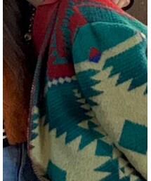 VINTAGE | 毛布みたいなネイティブ柄ジャケット(その他アウター)