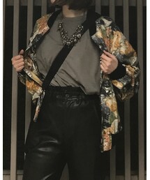 VINTAGE | リバーシブルの猫柄のブルゾン。裏側は虎とかライオンとか。(ブルゾン)