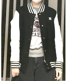 adidas Originals | スタジャン。バックに大きな三ツ葉のマークがついてて可愛いです！(スタジャン)