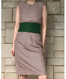 Lelativement | ベルト取り外し可能な2wayのシルクのペンシルワンピ(ワンピース)