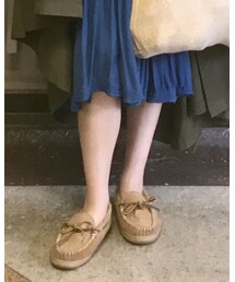 Minnetonka | リアルボアのモカシン。ハワイでキッズ用を購入したんだけど、もうフェイクしか売ってないのかな、、、？(モカシン/デッキシューズ)