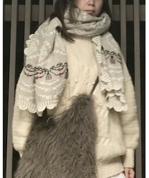 VINTAGE | 東欧刺繍のヴィンテージ テーブルクロス(ストール/ショール)