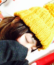 手作りニット帽(ニットキャップ/ビーニー)
