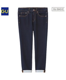 GU | デニムルックテーパードパンツ(デニムパンツ)