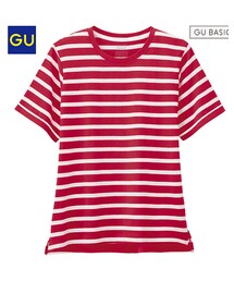 GU | ボーダークルーネックT(Tシャツ/カットソー)