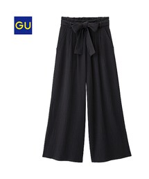 GU | リブワイドパンツ(その他パンツ)