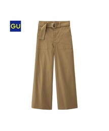 GU | チノウエストベルトベイカーワイドパンツ(チノパンツ)