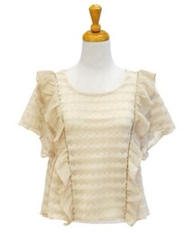 flower | ripple knit tops(Tシャツ/カットソー)
