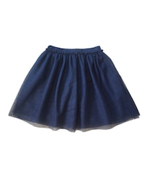 レギンス付きスカート-5分丈チュールネイビー(スカート)