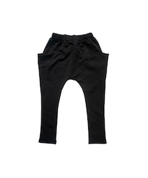 テーパードパンツ-無地ブラック(その他パンツ)