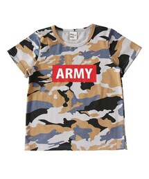 半袖Tシャツ-ARMYカモフラ×グレー系(Tシャツ/カットソー)