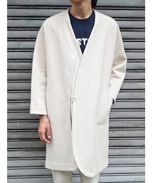 bonding sweat long jacket(ノーカラージャケット)