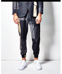 votole | パネルチェックドビーシャーリングトラウザーズ(パンツ)