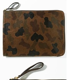 usedfuture | Portfolio bag_camo leather(クラッチバッグ)