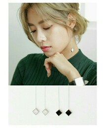DHOLIC | ダイヤドロップモチーフピアス(ピアス（両耳用）)