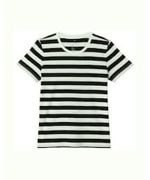 無印良品 | オーガニックコットンクルーネック半袖Tシャツ(ボーダー)(Tシャツ/カットソー)