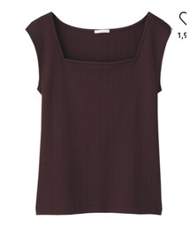 GU | スクエアネックタンクトップGN(Tシャツ/カットソー)