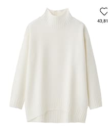 GU | オーバーサイズハイネックチュニック(長袖)SC(ニット/セーター)
