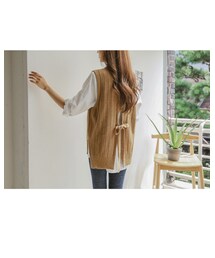 DHOLIC | ウェーブラインリボンベスト(ベスト)