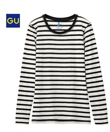 GU | ボーダークルーネックT(Tシャツ/カットソー)