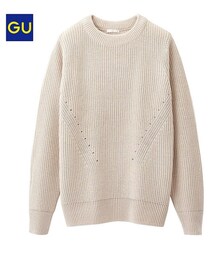 GU | クルーネックセーター(ミドルゲージ)(ニット/セーター)