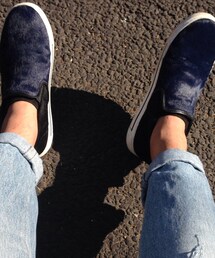 Marc by Marc Jacobs | Marc by Marc Jacobsのポニーファーのスリッポンは激愛用中。
飛行機の中でも、タウンでも履けるし、
スーツを着たいけど着崩したいときに最適！(スニーカー)